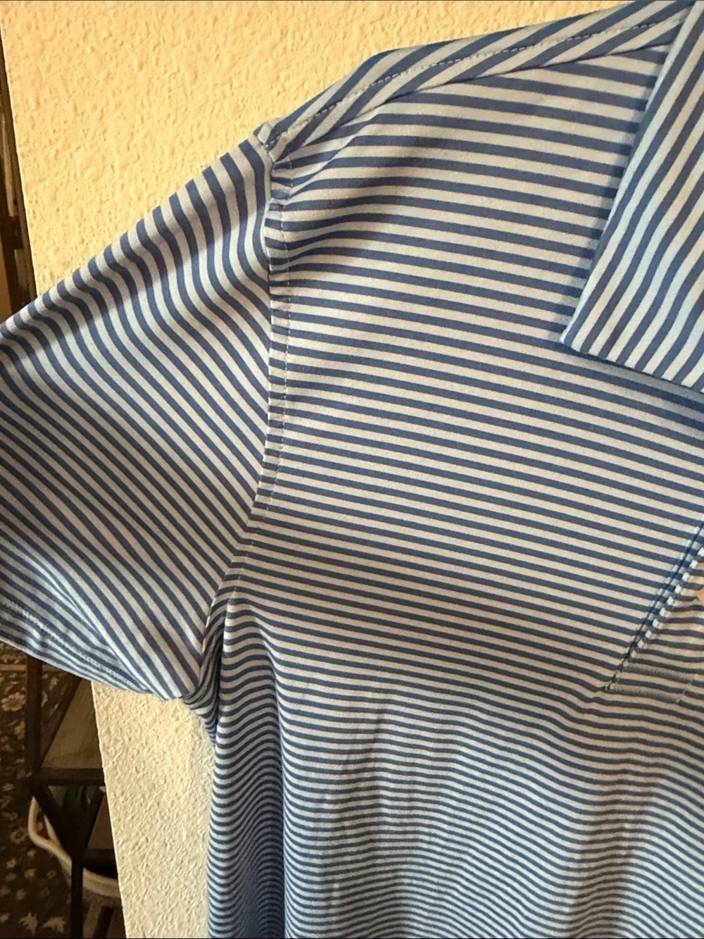 J. Crew Blue Striped Polo Shirt